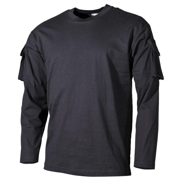 Tričko US Shirt s dlhým rukávom, čierna