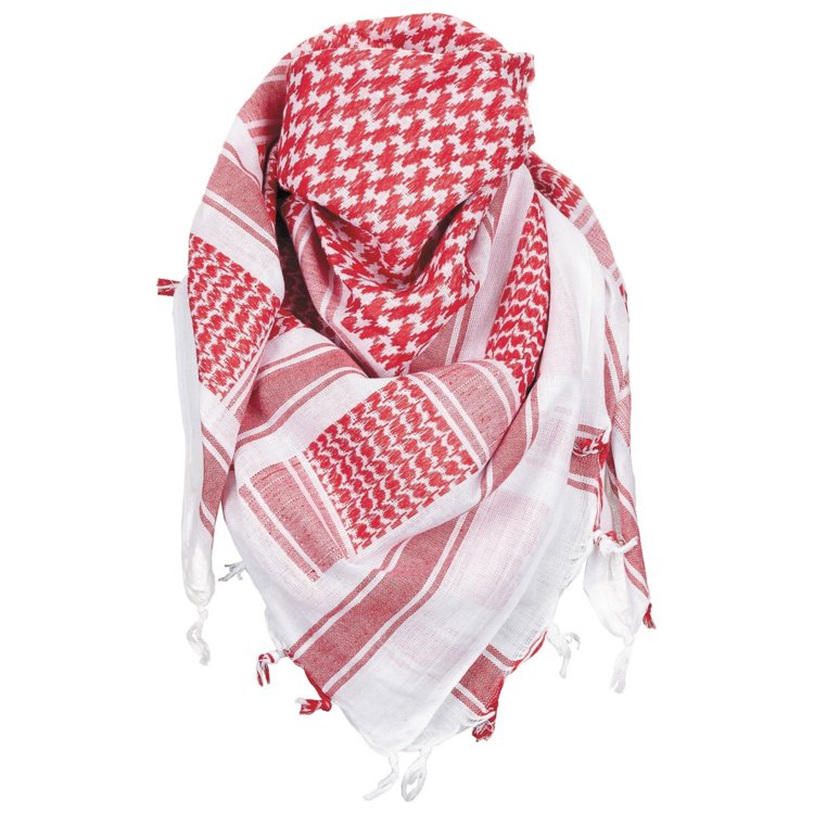 Shemagh šatka (šál) Arafatka bielo červená